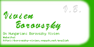vivien borovszky business card